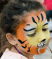 tiger facepainting